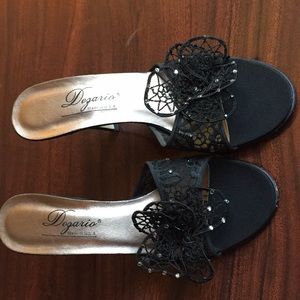 Demario Black Fashion Heels Size 7